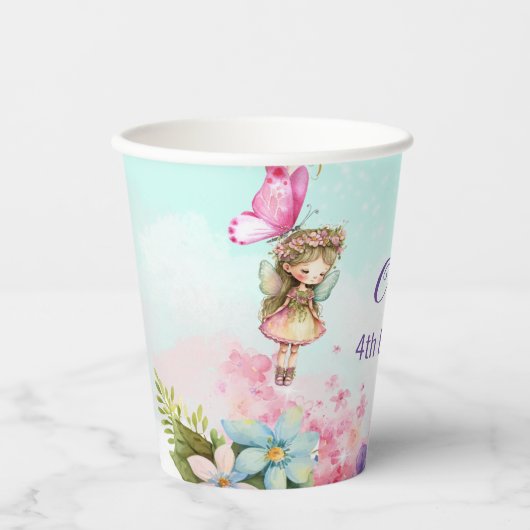 Gobelets En Papier Tasse à papier de forêt féconde enchantée (Recto)