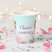 Gobelets En Papier Tasse à papier de forêt féconde enchantée