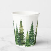 Gobelets En Papier Tasse à papier - Forêt d'aquarelle (Droite)