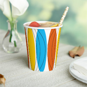 Gobelets En Papier Tasse à papier Globe Lines