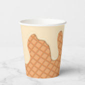 Gobelets En Papier Tasse à papier imprimé à cône crème glacée (Verso)