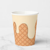Gobelets En Papier Tasse à papier imprimé à cône crème glacée (Gauche)