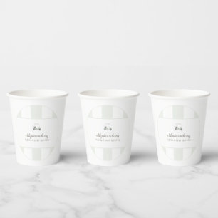 Gobelets En Papier Tasse à papier Sage green GOLF PANIER
