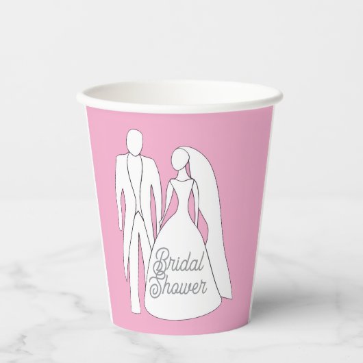 Gobelets En Papier Tasse de douche de mariée (Recto)