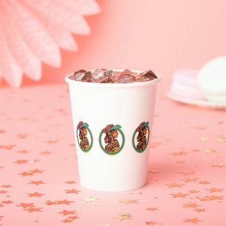 Gobelets En Papier Tasse de fête de Cowgirl Disco – Boisson de célébr