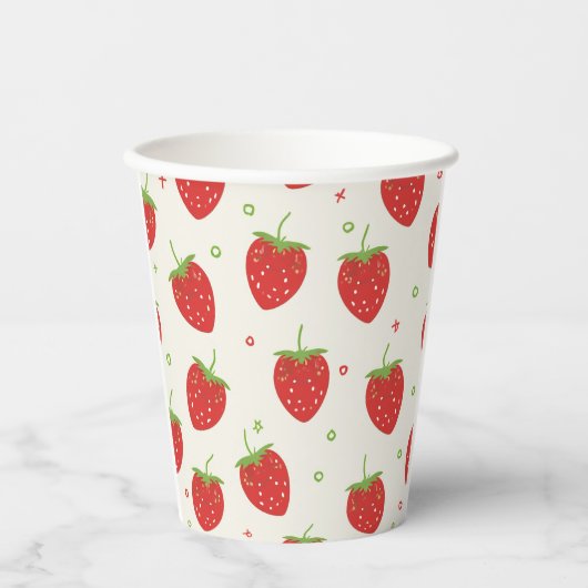 Gobelets En Papier tasse de papier à fraise (Recto)