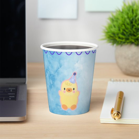 Gobelets En Papier tasse de papier bleu pour enfants (Insitu)