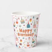 Gobelets En Papier tasse de papier d'anniversaire (Recto)
