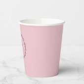 Gobelets En Papier tasse de papier design rose et cercle (Gauche)