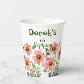 Gobelets En Papier tasse de papier fleur sauvage (Verso)