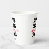 Gobelets En Papier Tasse de papier rouge noir moderne 2025 (Droite)