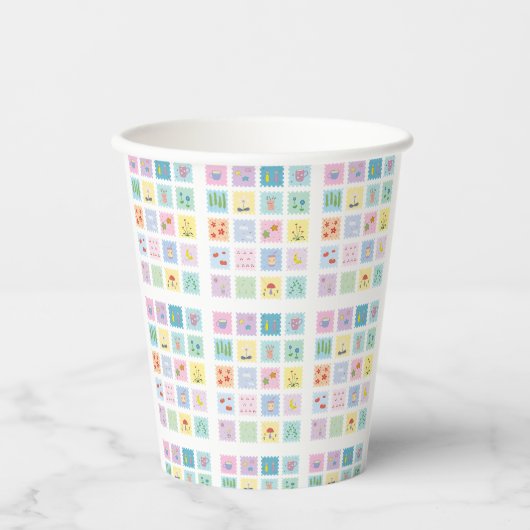Gobelets En Papier Tasse d'éléments mignons (Recto)