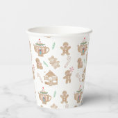 Gobelets En Papier Tasse en pain d'épice de Noël (Verso)
