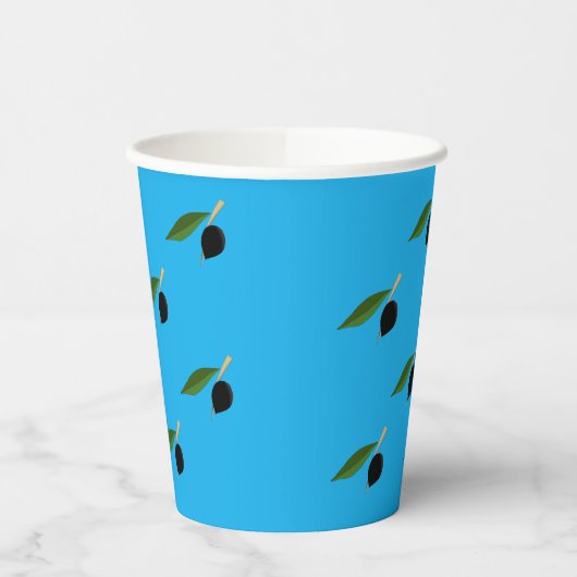 Gobelets En Papier Tasse en papier à thème oléicole (Gauche)