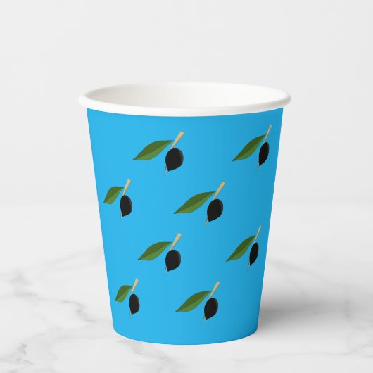 Gobelets En Papier Tasse en papier à thème oléicole (Recto)