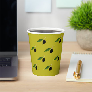 Gobelets En Papier Tasse en papier à thème oléicole