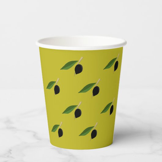 Gobelets En Papier Tasse en papier à thème oléicole (Verso)