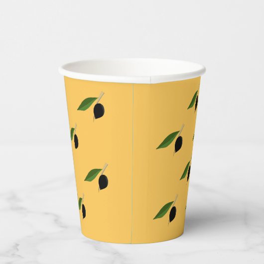 Gobelets En Papier Tasse en papier à thème oléicole (Droite)