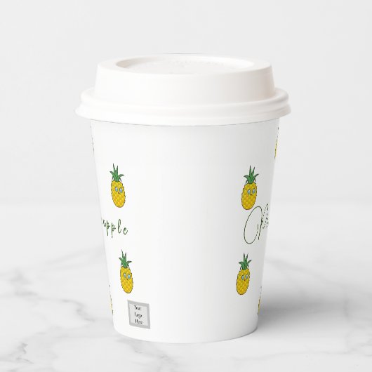 Gobelets En Papier Tasse en papier ananas (Gauche)