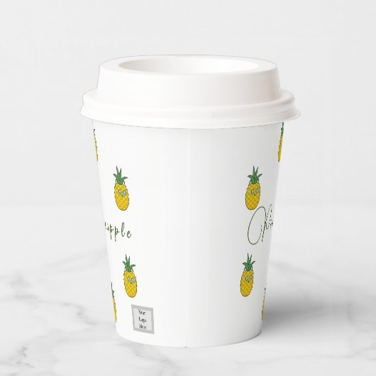 Gobelets En Papier Tasse en papier ananas (Droite)