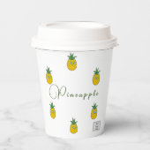 Gobelets En Papier Tasse en papier ananas (Recto)