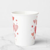 Gobelets En Papier Tasse en papier avec design de la Saint-Valentin (Gauche)