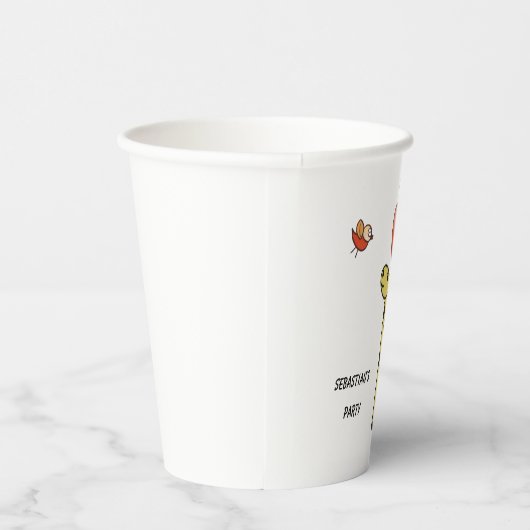 Gobelets En Papier Tasse en papier avec girafe et oiseaux (Droite)