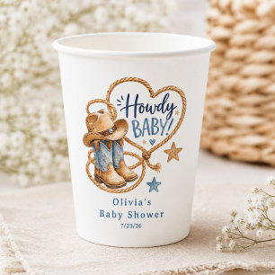 Gobelets En Papier Tasse en papier Cowboy Howdy Baby