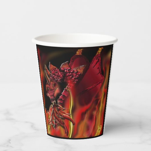 Gobelets En Papier Tasse en papier de Crimson Dragon (Recto)