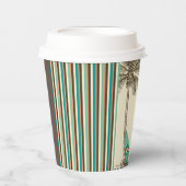 Gobelets En Papier Tasse en papier de palmier de partie de plage trop (Recto)