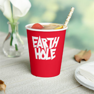 Gobelets En Papier Tasse en papier Earth Hole Rouge