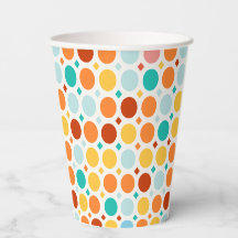 Tasse en papier fêtard à pois Color Pop