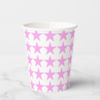 Tasse en papier Fête aux étoiles roses