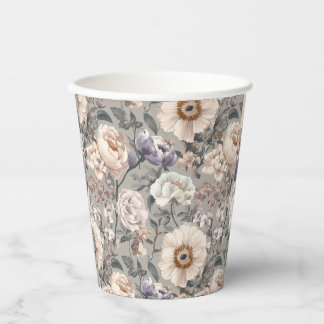 Gobelets En Papier Tasse en papier floral