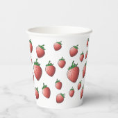 Gobelets En Papier Tasse en papier fraise (Verso)