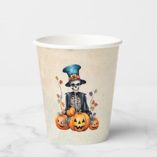 Gobelets En Papier Tasse en papier Halloween Skeleton