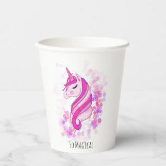 Gobelets En Papier Tasse en papier Licorne