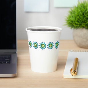 Gobelets En Papier Tasse en papier - Mandalas colorés