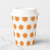 Gobelets En Papier Tasse en papier - Points orange avec bords diffus (Recto)