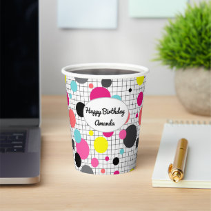 Gobelets En Papier Tasse en papier pois Memphis