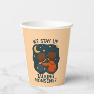 Gobelets En Papier Tasse en papier pour fête sous le ciel nocturne et