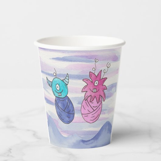 Gobelets En Papier Tasse en papier pour la fête de révélation du sexe (Recto)