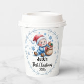 Gobelets En Papier Tasse en papier Première partie de Noël pour bébé (Verso)