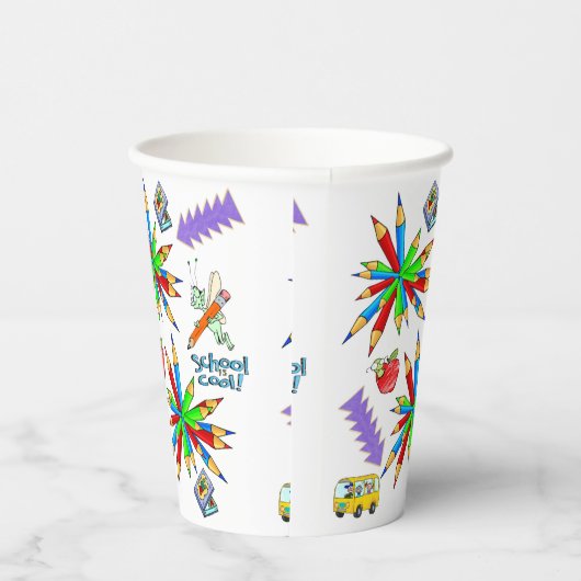 Gobelets En Papier Tasse en papier Retour à l'école est cool  (Droite)