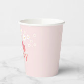 Gobelets En Papier Tasse en papier rétro deux groovy daisy boho pour (Gauche)