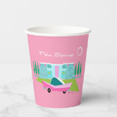Gobelets En Papier Tasse en papier Retro Pink Palm Springs (Recto)