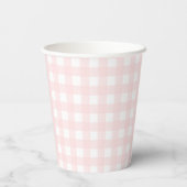 Gobelets En Papier Tasse en papier rose En vichy (Verso)