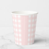 Gobelets En Papier Tasse en papier rose En vichy (Droite)