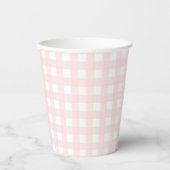 Gobelets En Papier Tasse en papier rose En vichy (Recto)