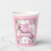 Gobelets En Papier Tasse en papier rose scrapbooking (Verso)